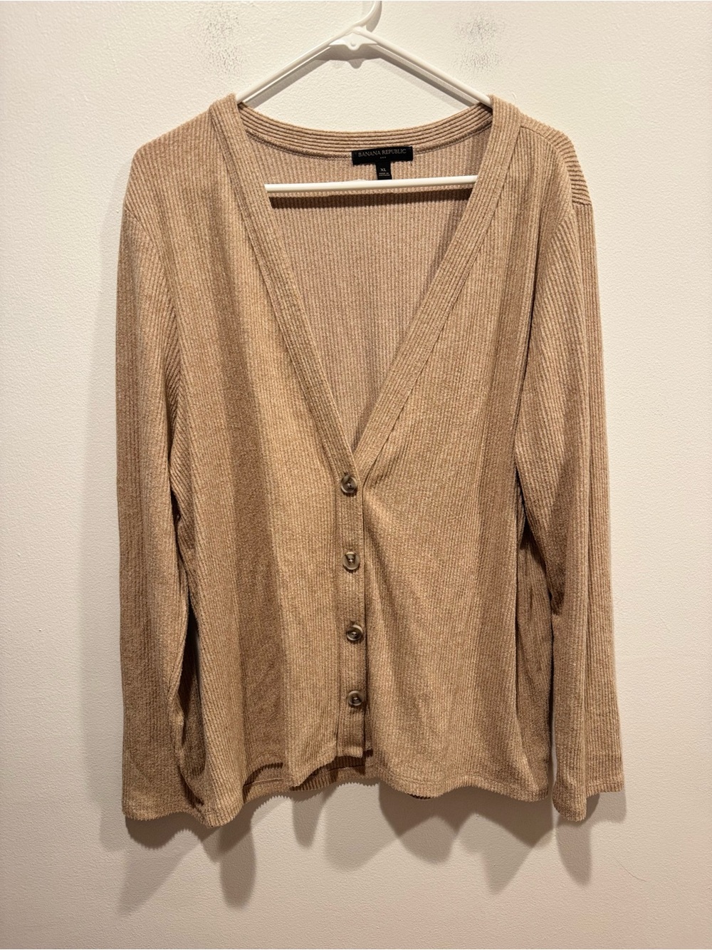 Banana Republic Women's Ribbed V-Neck Button Cardigan